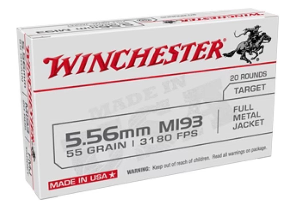 Winchester \ Lake City M193 55gr FMJ - Boxer Primer, Brass Cased, Fully Reloadable - 1000 Round Case - WM193K