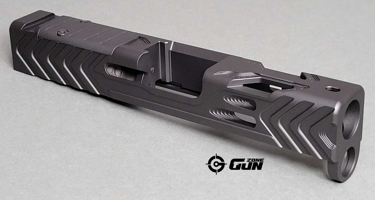 Shark Coast Tactical Ghost Custom Stripped Optics Ready Cut Slide For Glock X Black