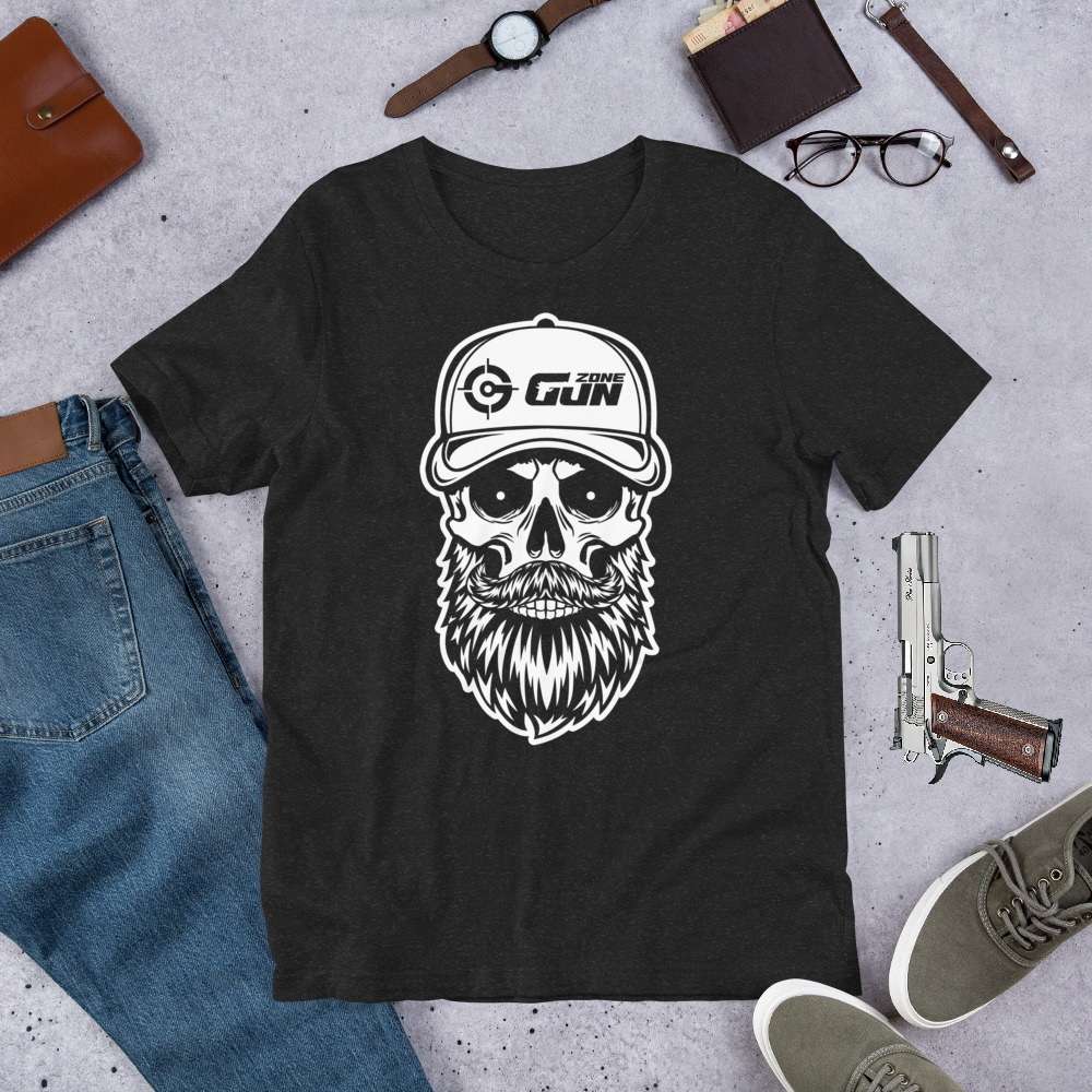 Gun Zone Bearded Skull T-Shirt