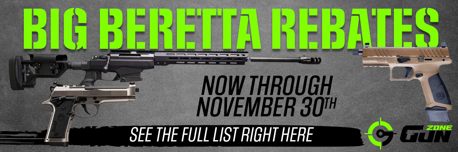 Beretta rebate 25 home page